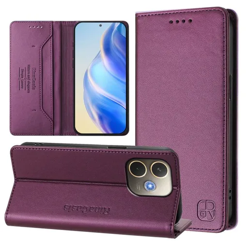 RINA Zaklápacie puzdro pre Oppo A5 Pro 5G tmavofialové