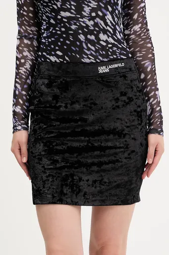 Zamatová sukňa Karl Lagerfeld Jeans