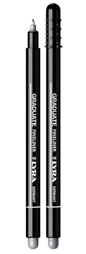 LYRA GRADUATE FINELINER - Precízne popisovače s tenkým hrotom (6770009 - orange yellow, hrot 0,5 mm)