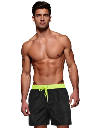 Čierno-zelené pánske kraťasy Dstreet SX2515