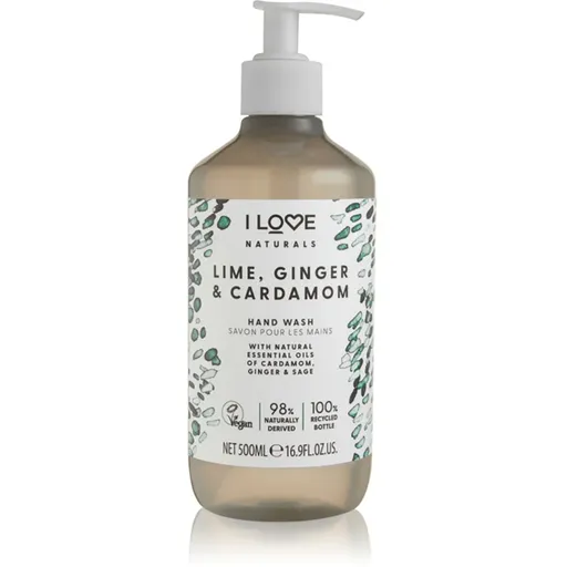 I Love Naturals Lime, Ginger & Cardamom tekuté mydlo na ruky 500 ml