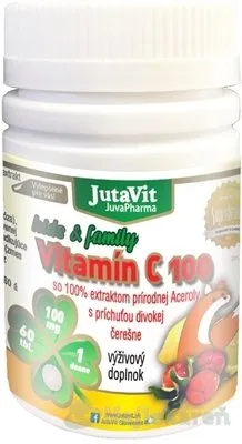 Jutavit Vitamin C 100 s extraktom prírodnej Aceroly kids 60 kapsúl