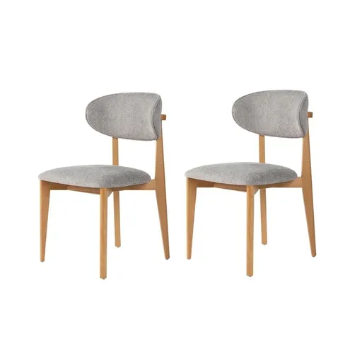 Súprava jedálenských stoličiek Lionte Grey and Light Oak, 2 ks