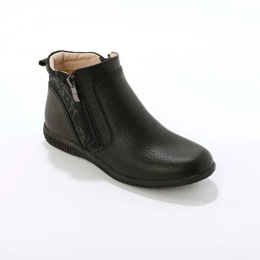 Kožené nízke čižmy s dvomi zipsami