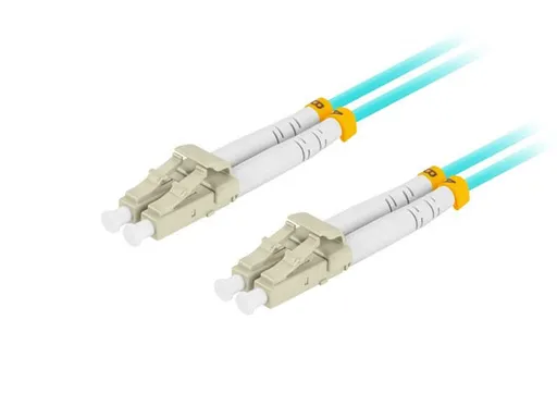 LANBERG optický patch cord MM LC/UPC-LC/UPC duplex 3m LSZH OM3 50/125 priemer 3mm, farba cyan