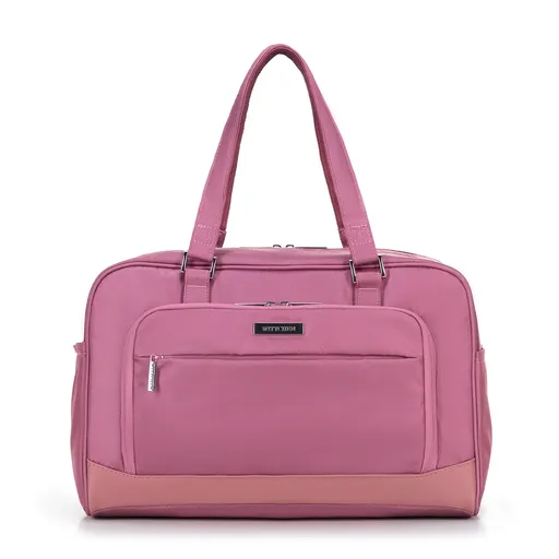 Ružová multifunkčná cestovná taška do lietadla s RFID ochranou a organizérom 56-3S-705-34