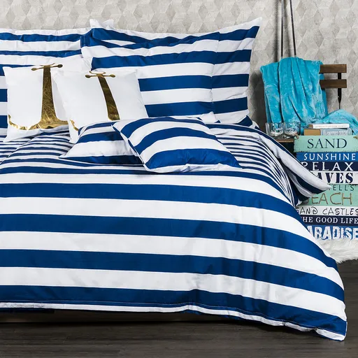 4Home bavlnené obliečky Navy, 140 x 200 cm, 70 x 90 cm, 140 x 200 cm, 70 x 90 cm