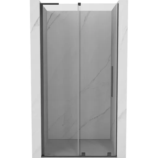 MEXEN/S - Velar L posuvné sprchové dvere 100, transparent, grafit kartáčovaná 871-100-003-01-66