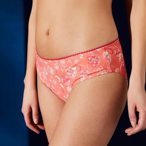 Plavkové midi nohavičky Uvita s potlačou