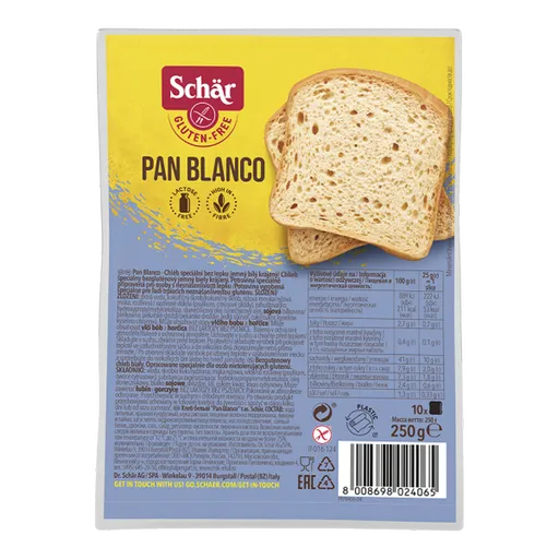 SCHÄR Pan Blanco Biely chlieb špeciálny bez lepku 250 g