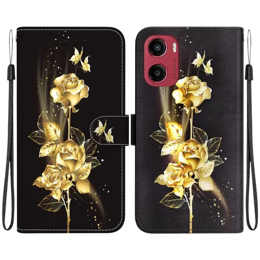 ART Peňaženkový kryt pre Motorola Moto G05 / Moto E15 GOLD ROSE