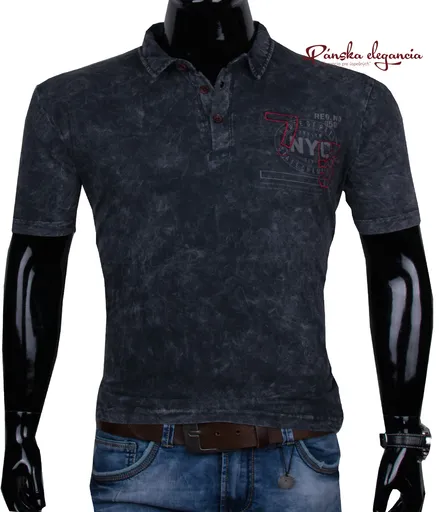 Čierne pánske polo tričko.