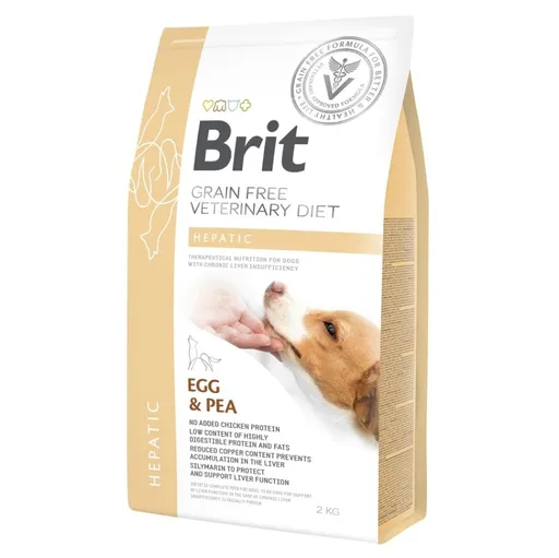 BRIT Veterinary diet grain free hepatic granuly pre psov, Hmotnosť balenia: 2 kg