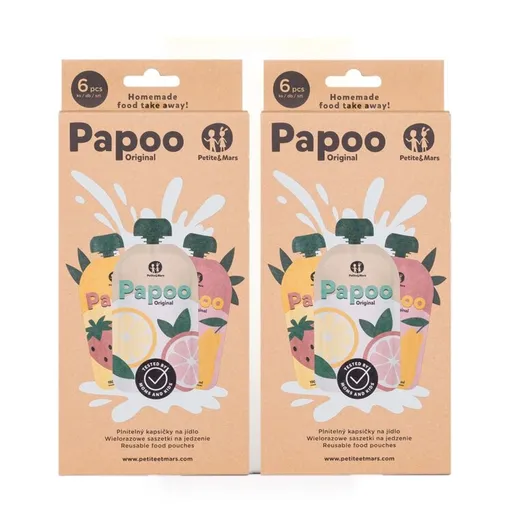 PETITE&MARS Kapsička na jedlo Papoo Original 1+1 ZADARMO