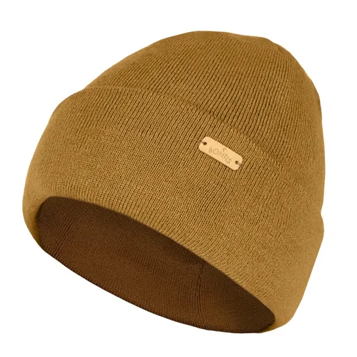 Bontis Pletená dvojitá pánska čiapka s lemom - Oriešková | uni