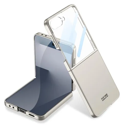 GKK Plastový kryt so sklom pre vonkajší displej Samsung Galaxy Z Flip7 5G TITANIUM GREY