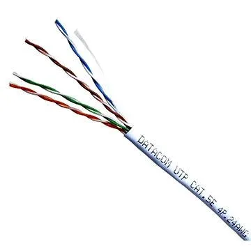 Datacom, drôt, CAT5E, UTP, 305m/box biely (1107)