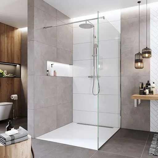 Mereo Sprchová stena WALK IN, Novea, 130x200 cm, chróm ALU, sklo Číre CK10607H