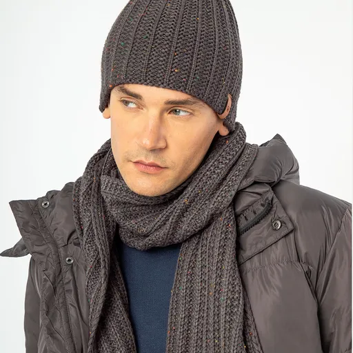 Pánska čiapka a šál Wittchen 99-SF-003-8