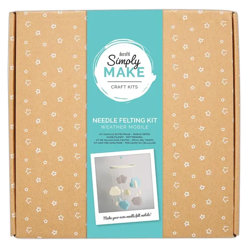 DOCRAFTS - Kreatívna sada na plstenie (lapač snov) modrá