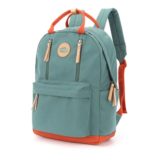 Ruksak na notebook zeleno-oranžový s nastaviteľnými popruhmi - Himawari