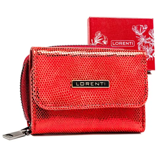 Malá, kompaktná dámska peňaženka z lesklej prírodnej kože - Lorenti