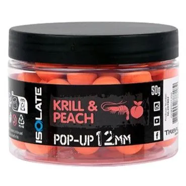 Shimano plávajúce boilie isolate pop-up krill peach fluoro orange - 12 mm 50 g
