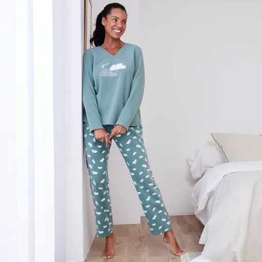 Fleecové pyžamo s motívom mrakov