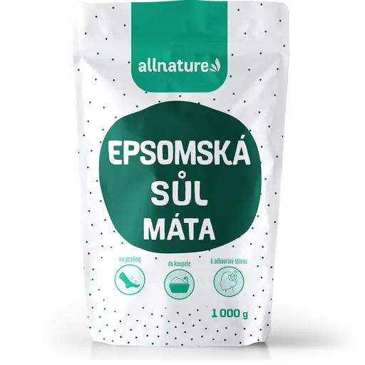 ALLNATURE Epsomská soľ Mäta 1000 g