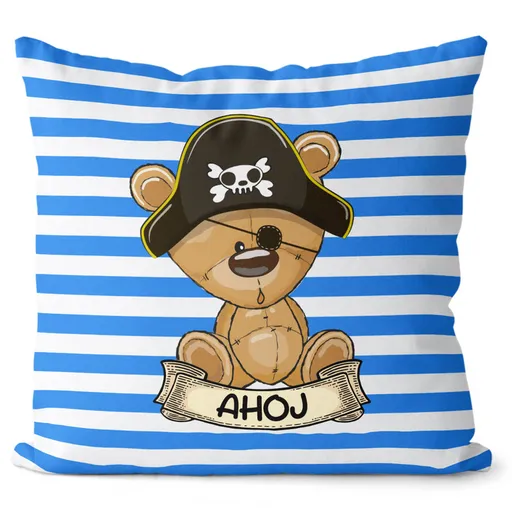 Vankúš Ahoj-medvedík (Velikost polštáře: 55 x 55 cm)