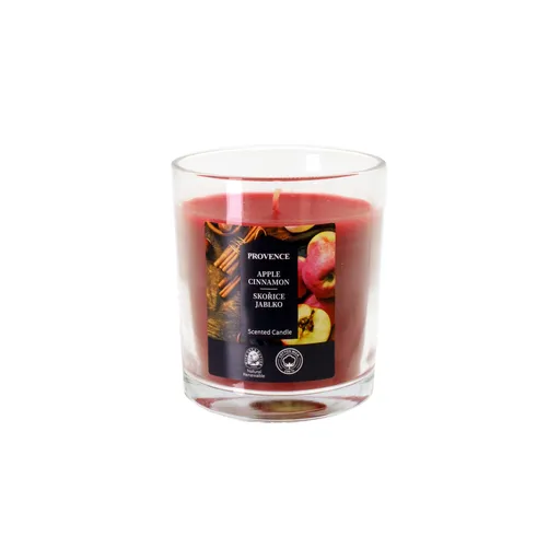 Vonná sviečka v skle PROVENCE 20 hodín škorica a jablko
