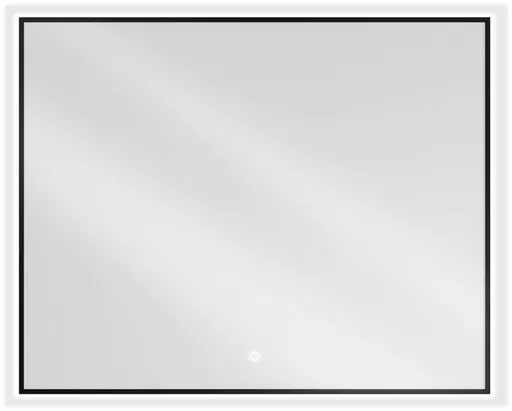 MEXEN - Erma zrkadlo s osvetlením 100 x 80, LED 6000K, čierny rám 9814-100-080-611-70