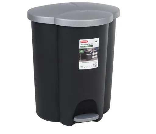 CURVER Odpadkový kôš Trio Pedal bin 40L | čierny