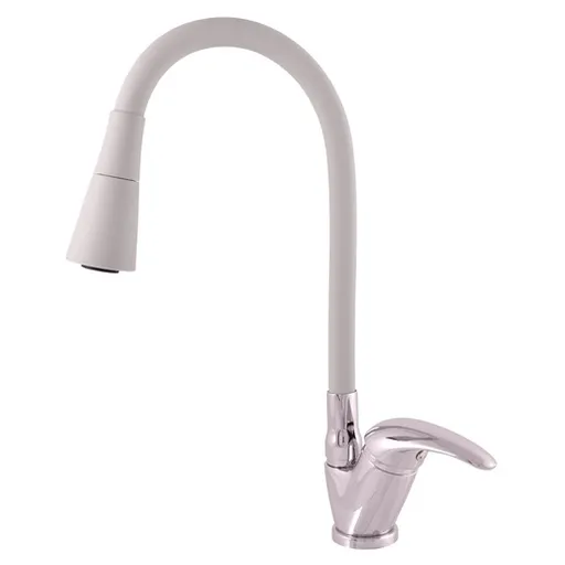 RAV SLEZÁK Sázava drezová batéria so silikónovým ramienkom sivá / chróm sa506.0/13s SA506.013S