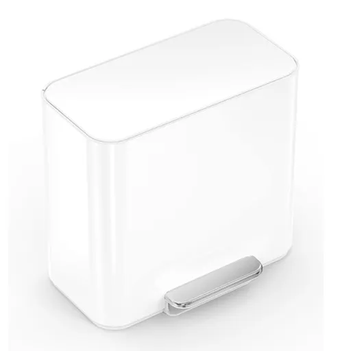 Simplehuman pedálový odpadkový kôš na triedený odpad DUAL MINI 15 L biela oceľ CW2122