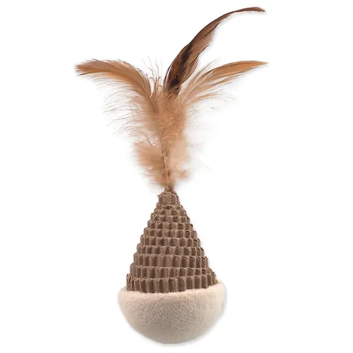 Magic Cat Natural Fun kužel s pírky 6 cm