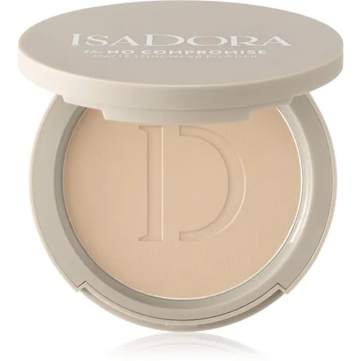 IsaDora The No Compromise Matte Longwear Powder kompaktný púder pre matný vzhľad odtieň 65 Neutral Beige 8 g
