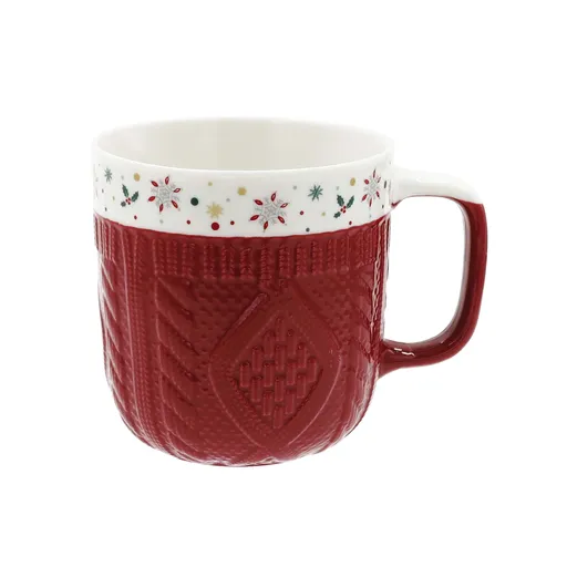 Vianočný keramický hrnček TORO 330ml vínový