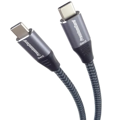 PREMIUMCORD USB-C kábel (USB 3.2 Gen2x2, 5A, 100W, 20Gbit/s) 3m, Sivá