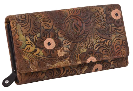 Veľká kožená peňaženka MERCUCIO tmavohnedá 4511835