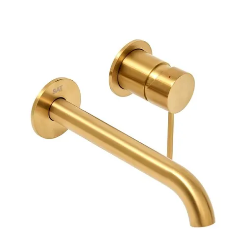 Umývadlová batéria SAT Aurum vrátane podomietkového telesa brúsená zlatá SATBAUR101BG