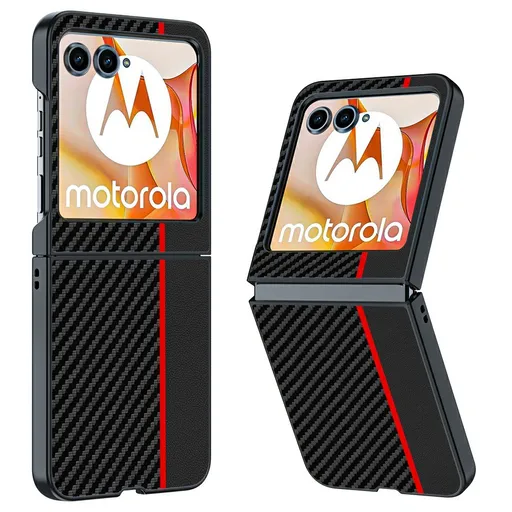 CARBON Ochranný obal pre Motorola Razr 60 BLACK-RED