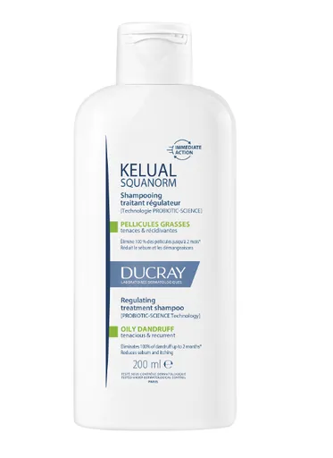 DUCRAY KELUAL SQUANORM šampón proti mastným lupinám 200ml