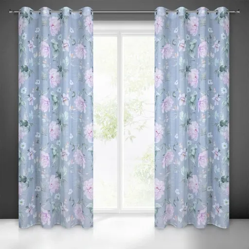 ArtFir Záves FLORA K | sivá/fialová 140 x 250 cm