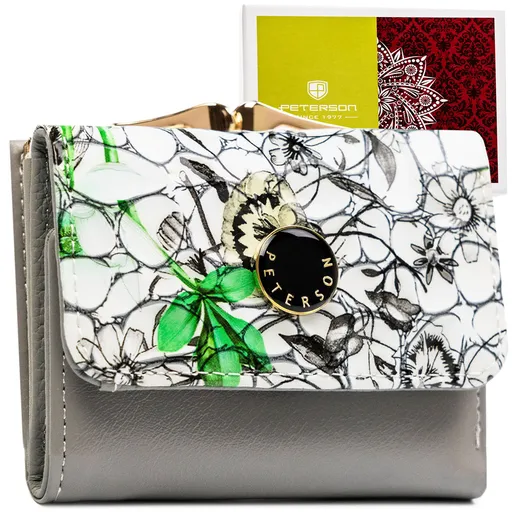 Malá zelená peňaženka z prírodnej kože – Peterson