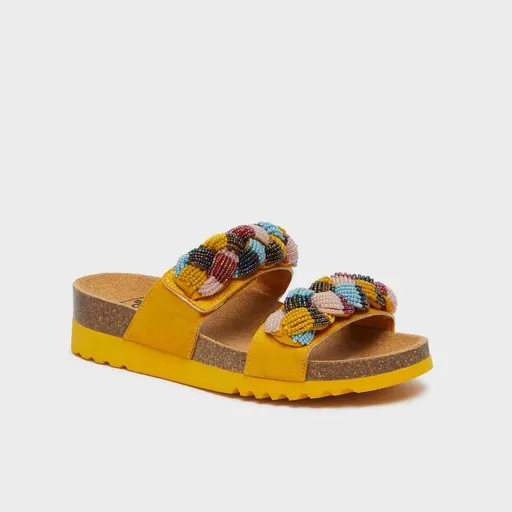 Scholl Pantofle Nice žltá, veľ. 38, 38 EU