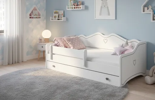 ArtAdrk Detská posteľ EMKA | biela/sivá 80 x 160 cm