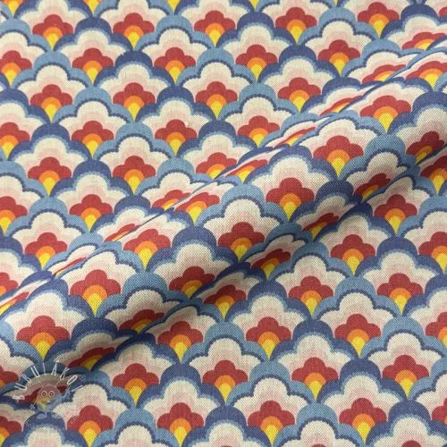 Dekoračná látka Linenlook Graphic Flower Scale digital print