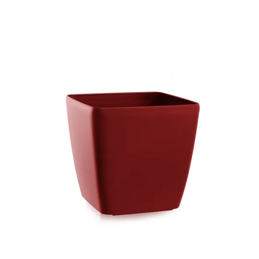 Flower Lover Kvetináč Quadrato Easy matt červená, 24 cm, 24 cm