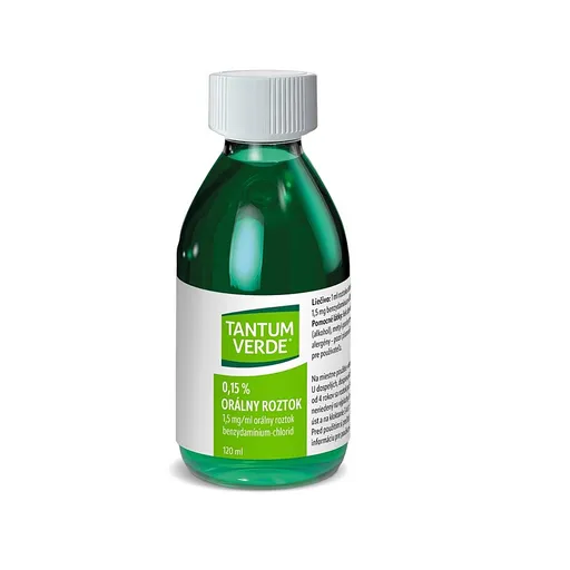 TANTUM VERDE 0,15 % orálny roztok 120 ml
